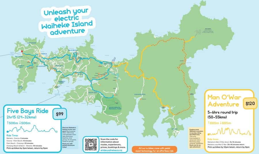 Waiheke Island: Premium eBike Adventure & Self-Guided Tour - The 270 minutes: how the timing works for a relaxed day