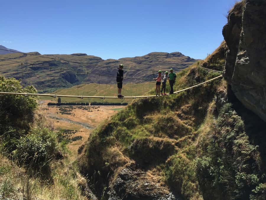 Wanaka: 2-Hour Beginner Waterfall Cable Climb - The waterfall ascent: cables, rungs, pegs, ladders, and cliff moves