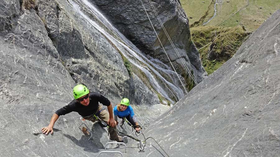 Wanaka: 4-Hour Intermediate Waterfall Cable Climb - Getting started at Twin Falls: helmets, harnesses, and a practice route
