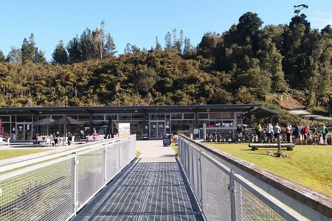 West Coast Treetop Walk - Observation tower views: Southern Alps and Tasman Sea, but only when clear