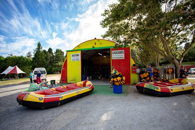 White Water Rafting - Kaituna Cascades, The Originals - Stop 2: Okere Falls base energy and the waterfall centerpiece